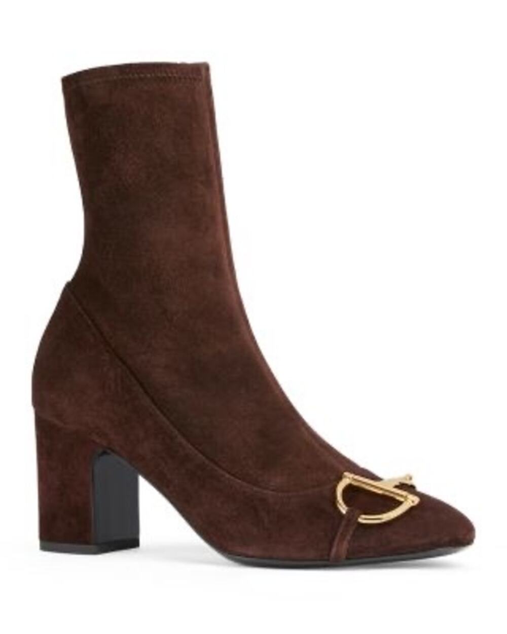 Gucci NIB Alfa Horsebit Booties in Chocolate Brown Suede Size 39.5